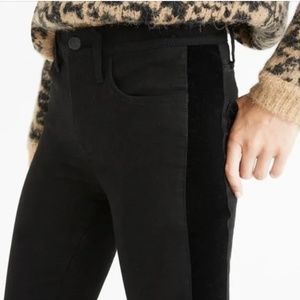MADEWELL 9" Mid-Rise Skinny Jeans: Velvet Tuxedo Stripe Edition